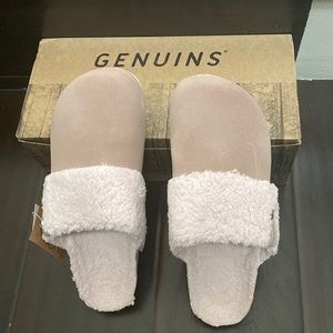 NEW Genuins Reno Clog Light Pink Faux Sherpa
